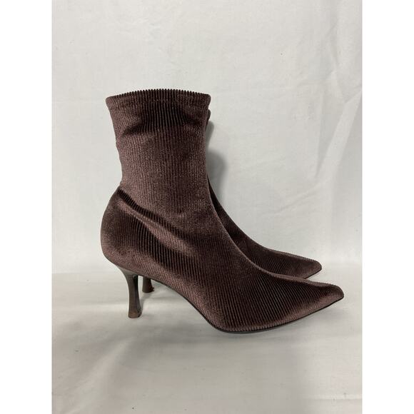 Rag & Bone 'Brea' Brown Corded Sock Boot Size 5 - Picture 3 of 6